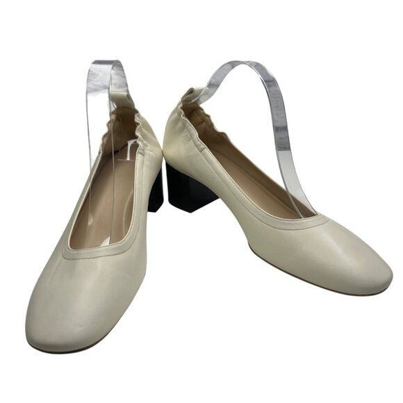 Everlane The Day Heel Shoes Italian Leathe Bone Color Size 10.5 - Picture 10 of 11